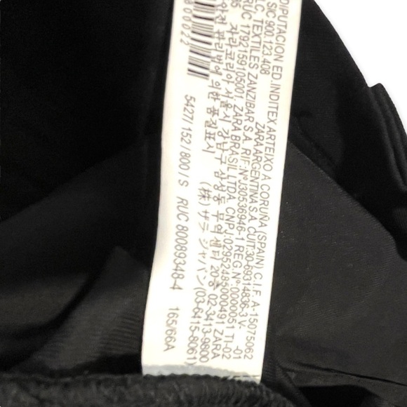 Zara TRF Collection Paperbag Tie Waist Trousers Pants, Black, Size Small - Picture 7 of 10